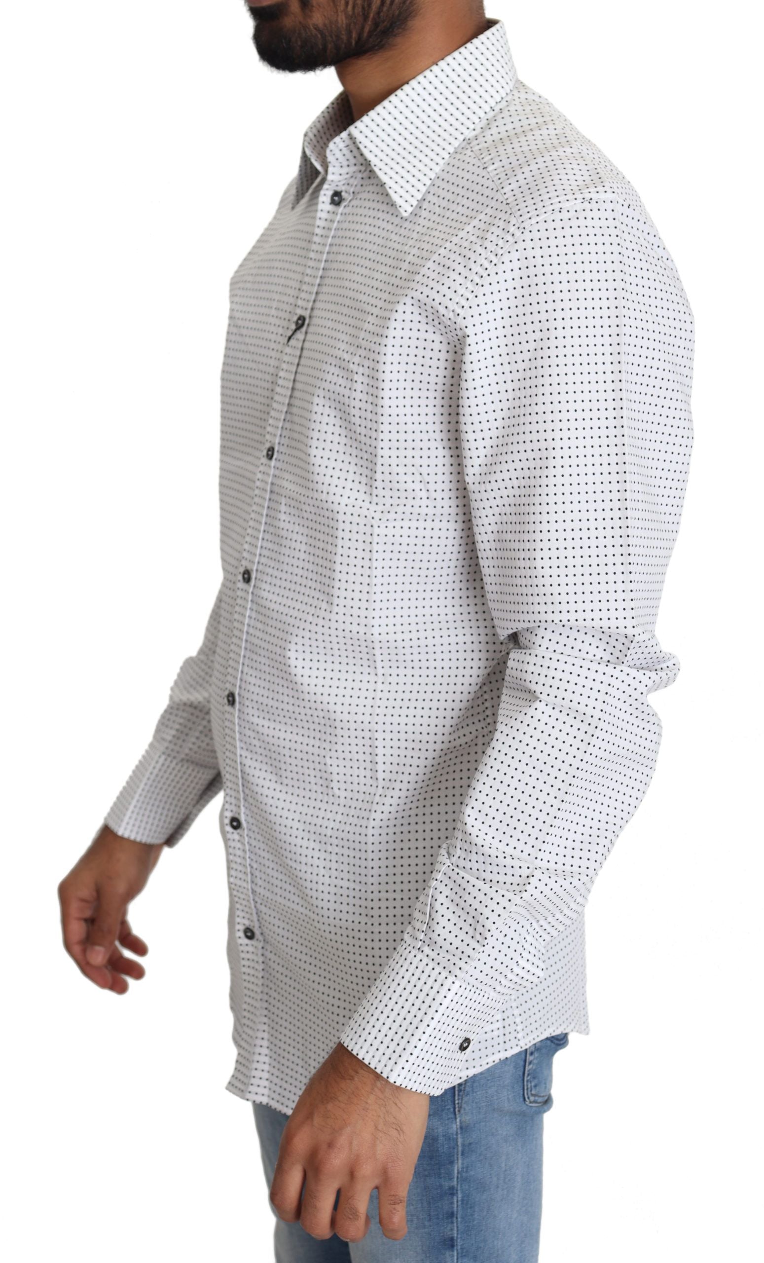 Dolce & Gabbana Elegant slim fit polka dot shirt